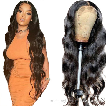 150 Density 4x4 Closure Peruvian Water Wave Wig Glueless 4x4 Wigs For Black Women Sunlight Remy Pre Plucked Lace Wigs